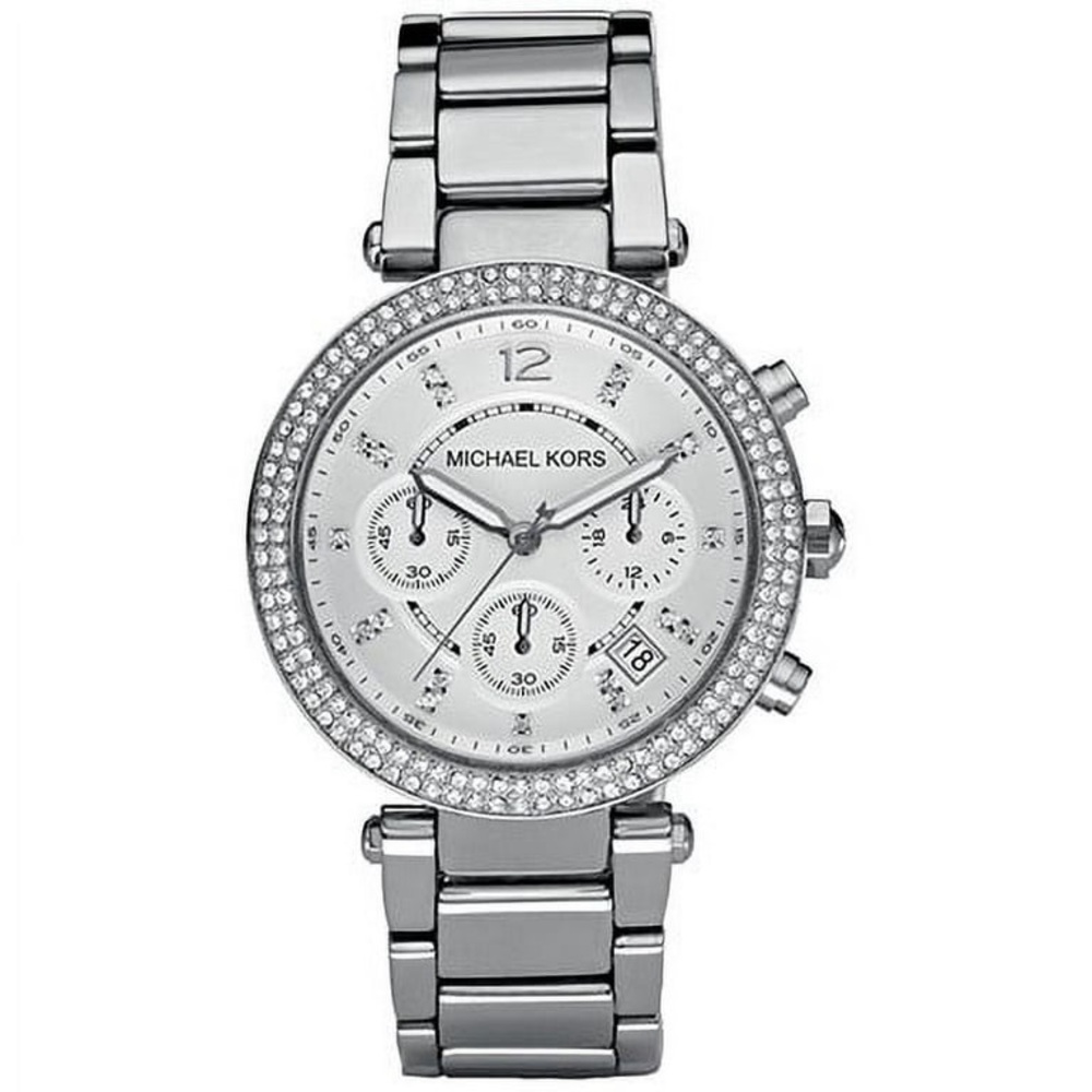 Y2K Michael Kors Chronograph Parker Stainless Steel Bracelet Watch MK5353
